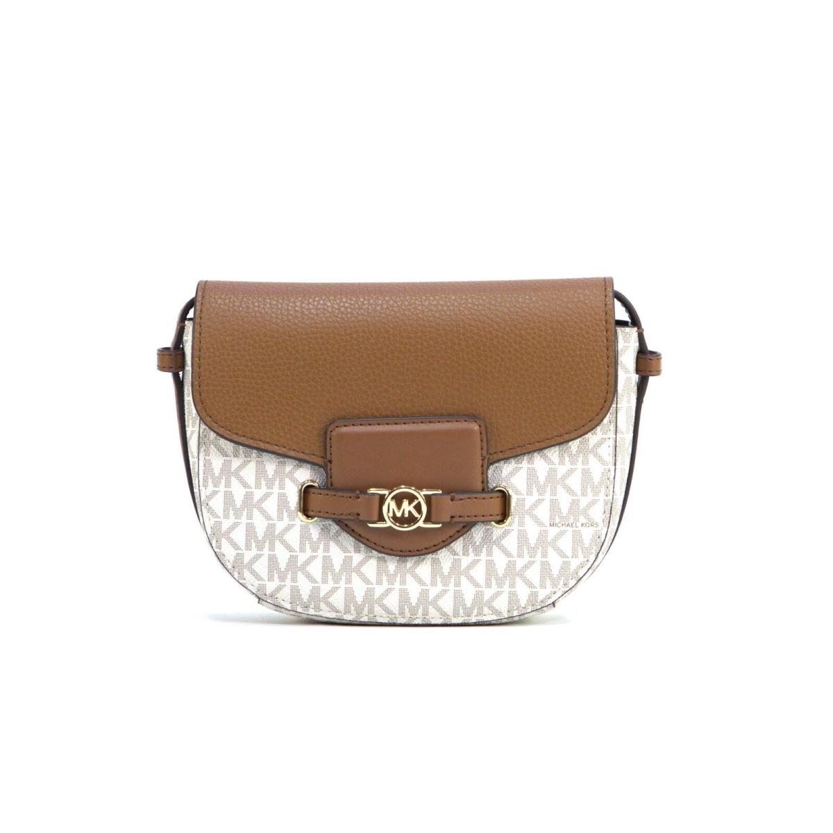 Michael Kors Reed Small Saddle Crossbody - Vanilla