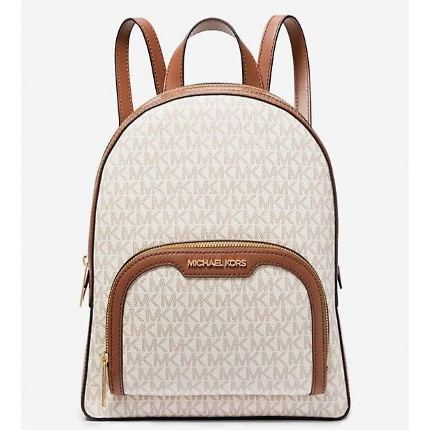 Michael Kors Jaycee Medium Logo Backpack Vanilla