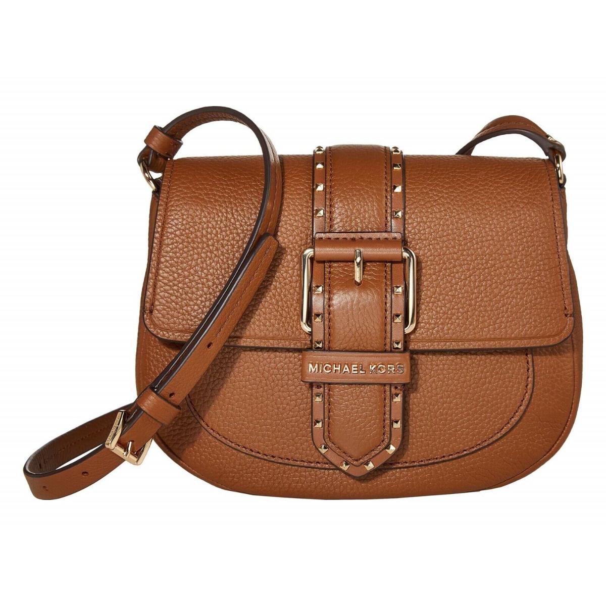 Michael Kors Lillian Buckle Studded Flap Small Crossbody Luggage
