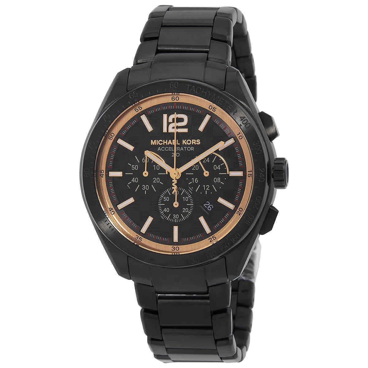 Michael Kors Accelerator 2.0 Chronograph Quartz Black Dial Men`s Watch MK9179