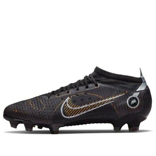 Size 9 Nike Mercurial Vapor 14 Pro FG Black Gold Mens Soccer Cleats DJ2846-007