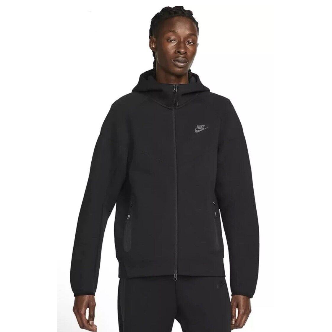 Nike Sportswear Tech Fleece Windrunner Full Zip Hoodie FB7921-010 Black Size Xxl