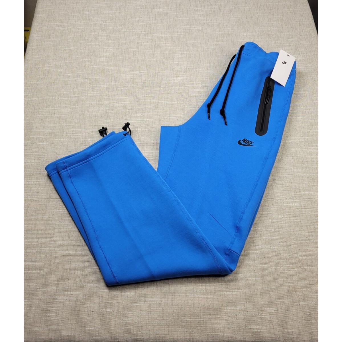Nike Tech Fleece Pants Jogger Small Tall Mens Pacific Blue Black Straight Leg