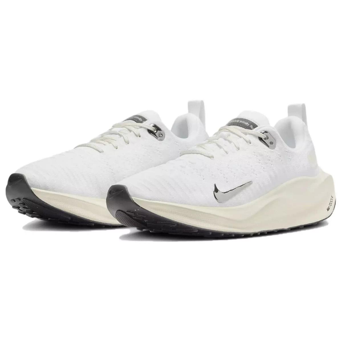 Nike Women`s Size 7 Reactx Infinity Run 4 `white Crome` DR2670-104 - White