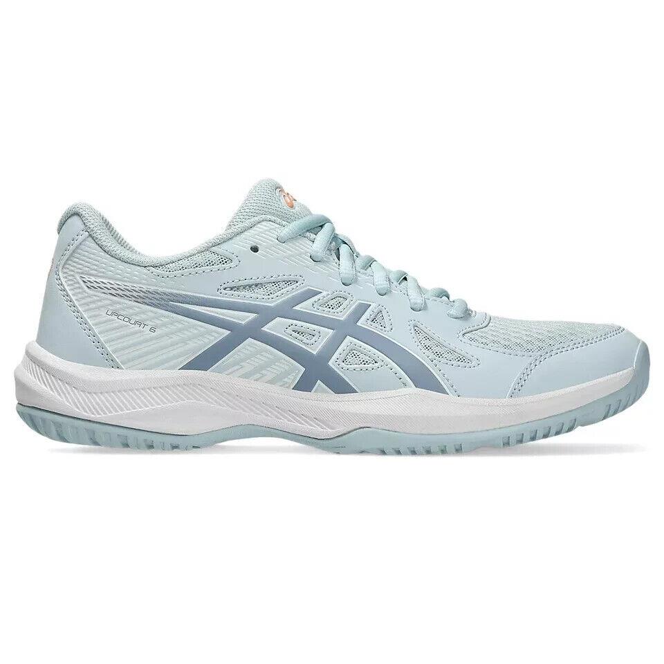 Asics Upcourt 6 1072A107-020 Sneakers Women 11 Gray Blue Volleyball Shoes TF3224 - Gray