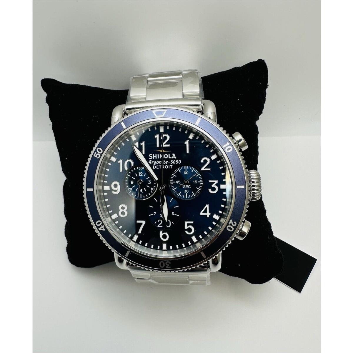 Runwell Sport Chronograph Blue Dial 48mm Men`s Watch S0120231780 by Shinola