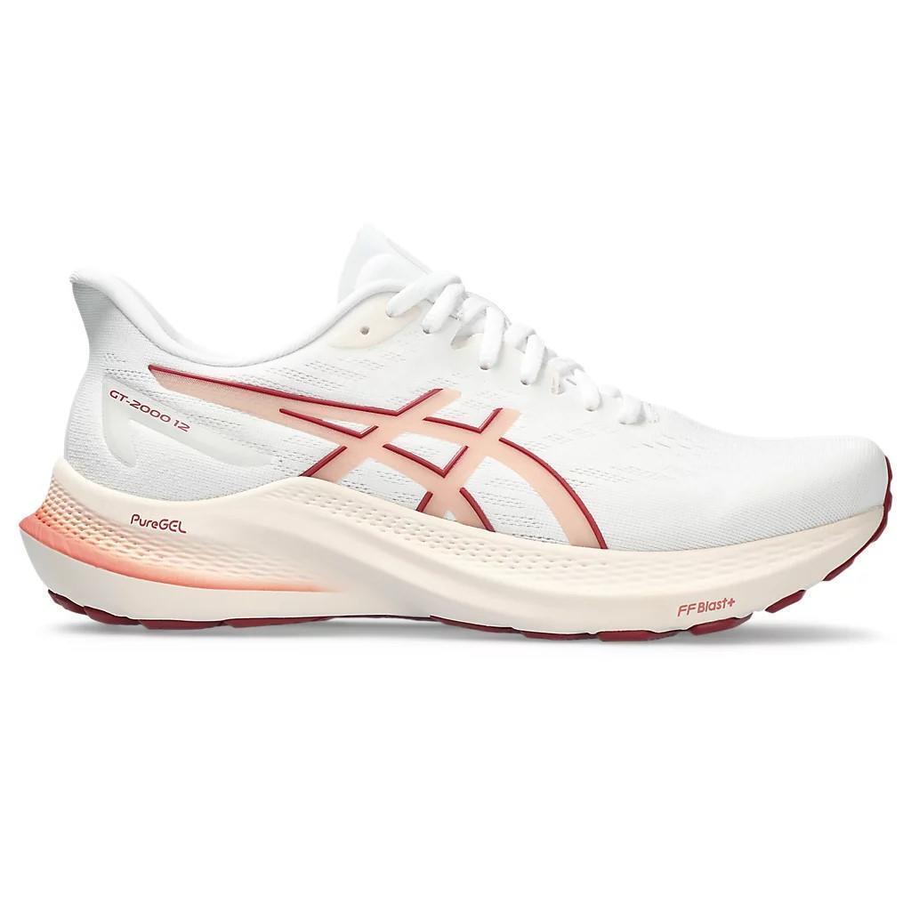 Asics GT-2000 12 Women`s Running Shoes US 7.5 White/light Garnet 1012B506-100
