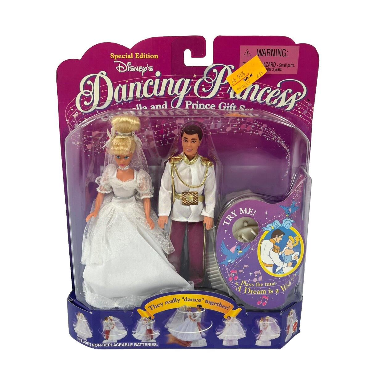 Mattel Disney`s Dancing Princess Cinderella Prince Gift Set 18058 Nos Nrfb