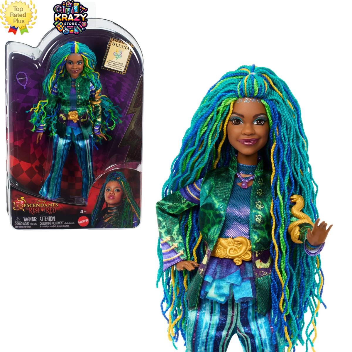 Disney Descendants Uliana Doll Younger Sister of Ursula with Seashell Necklace