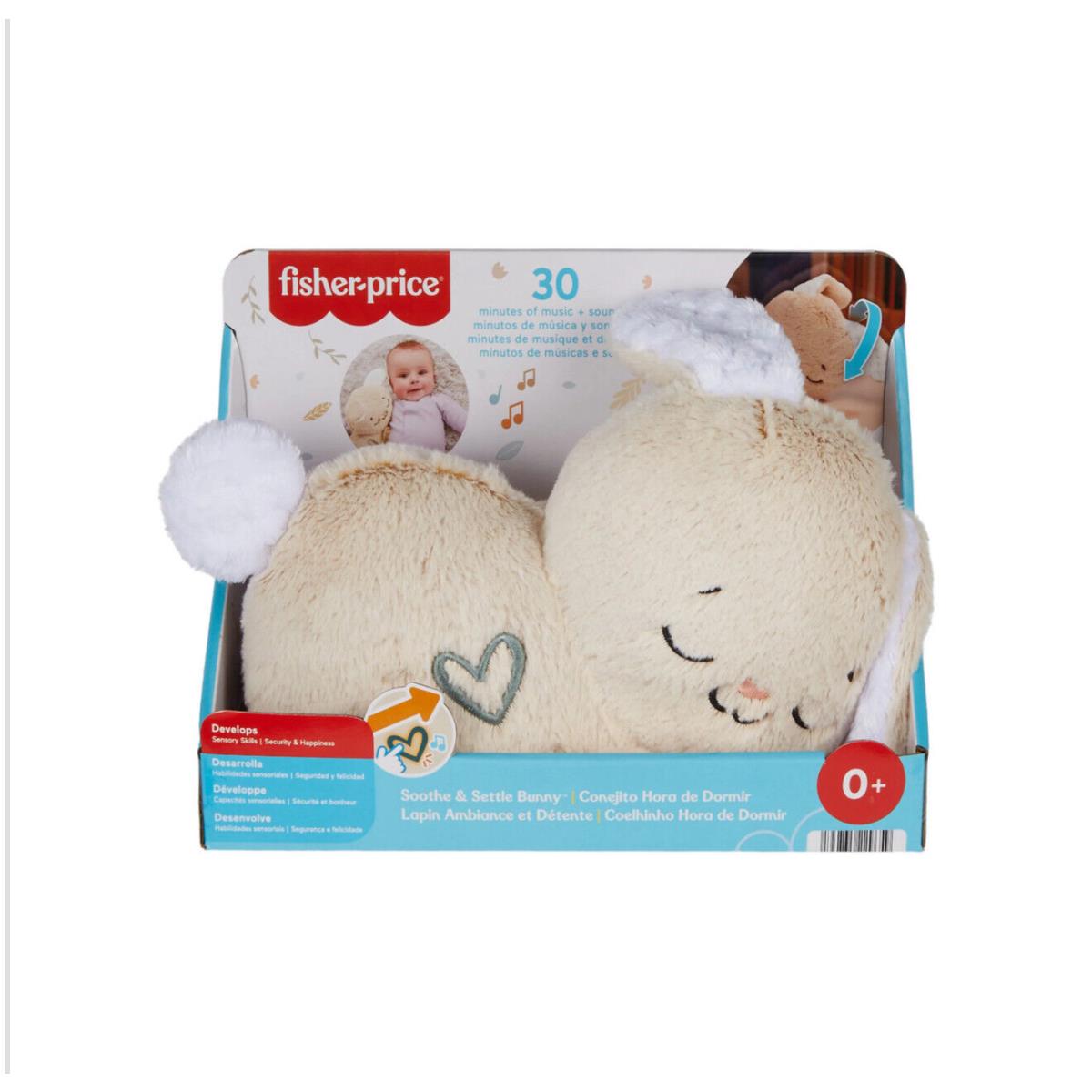 Fisher Price Baby Sound Soothe Settle Bunny Portable Plush Toy Bunnie Lovey