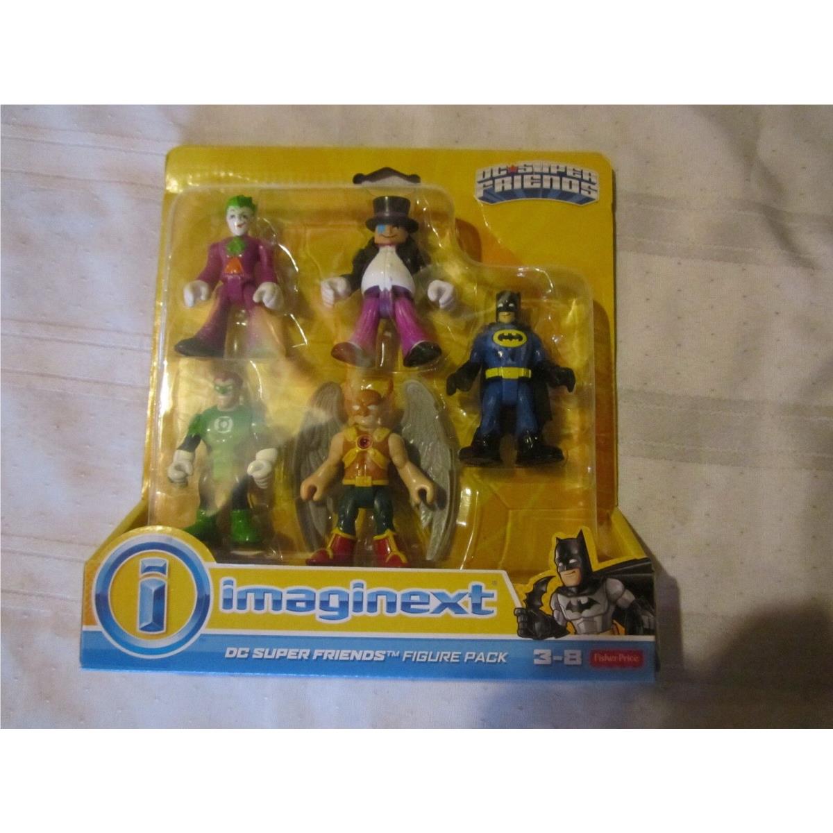 Imaginext DC Super Friends Fisher Price Penguin Joker Hawkman Green Lantern Bat