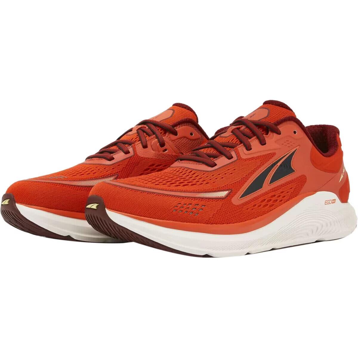 Altra Paradigm 6 Running Shoes Men`s Size 12 D Orange AL0A5471880-120