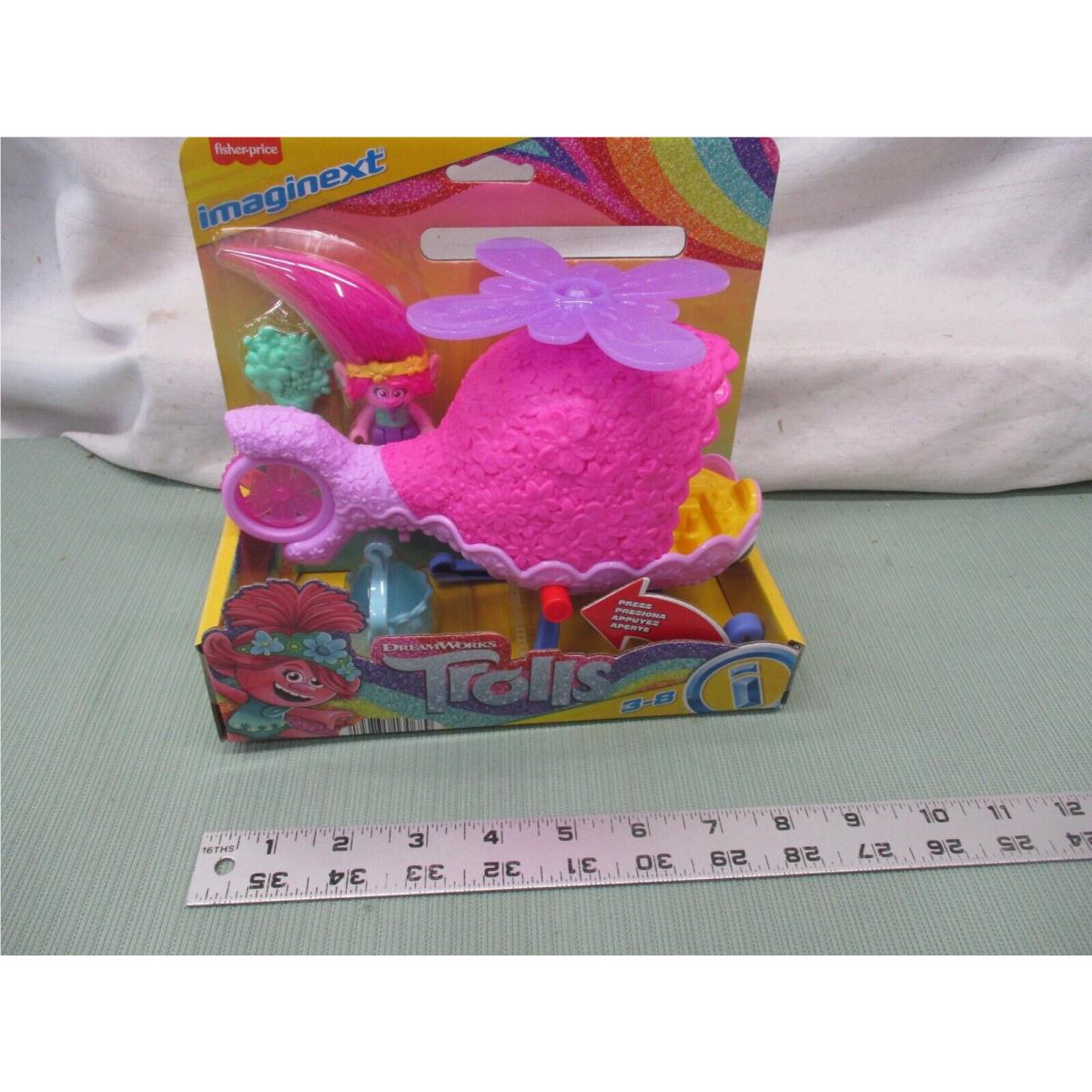 Fisher Price Imaginext Trolls Helicopter Toy Poppys Copter Set
