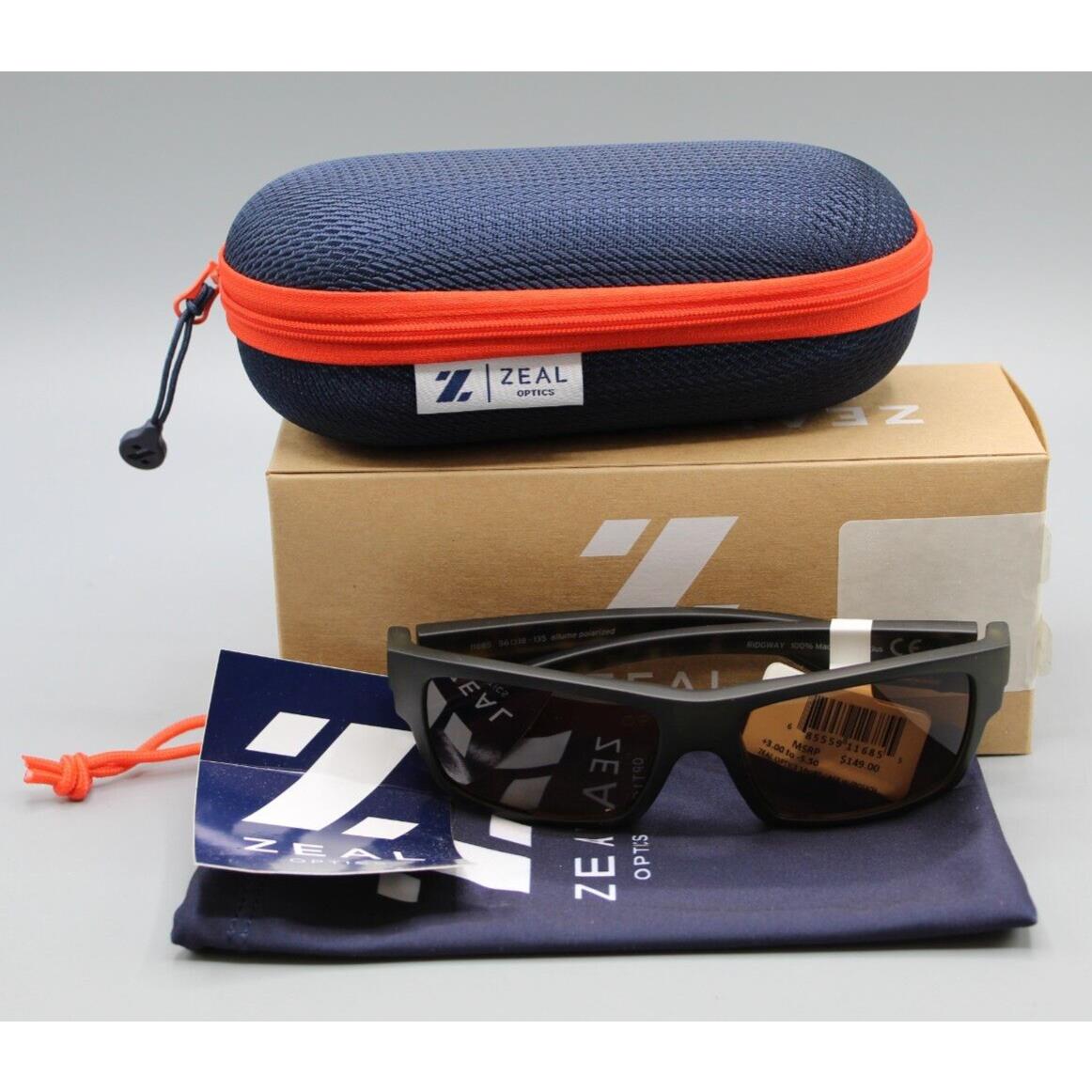 Ridgway 56-18-135m Polarized Sunglasses Nwt`s by Zeal Optics