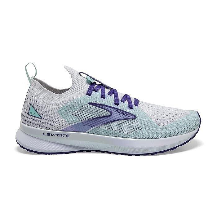 Brooks Levitate Stealthfit 5 120359-1B-127 Women White Navy Running Shoe EEE1511