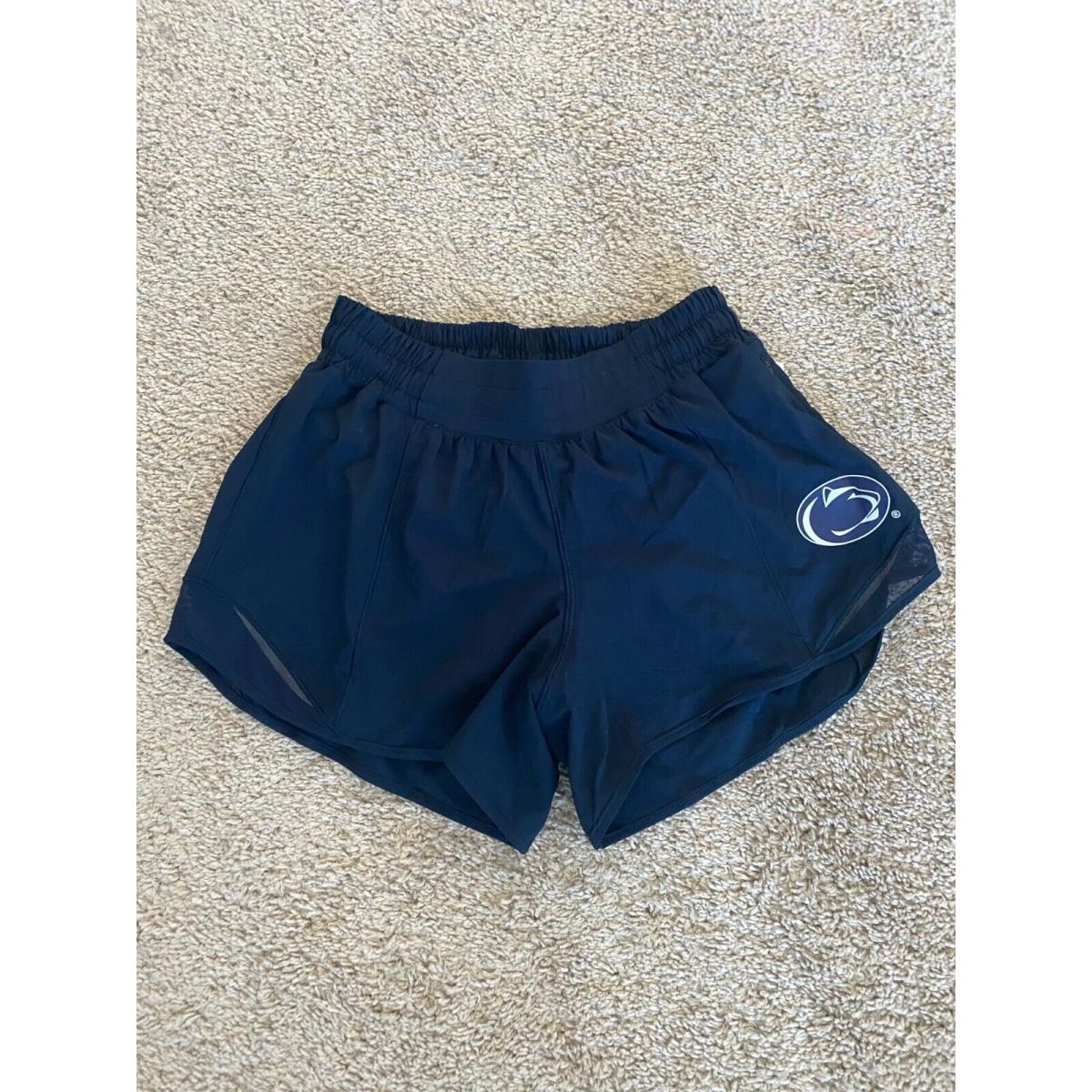 Lululemon Hotty Hot LR Shorts Psu Penn State Navy Blue 4 Lined Size 4 / 6