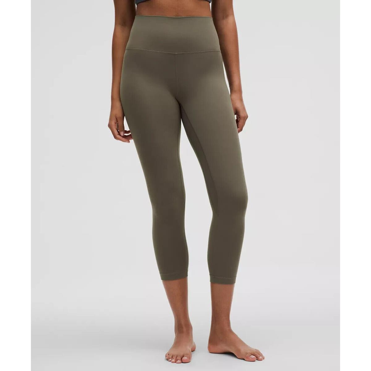 Lululemon Align High-rise Crop 23 Choose Your Size Army Green