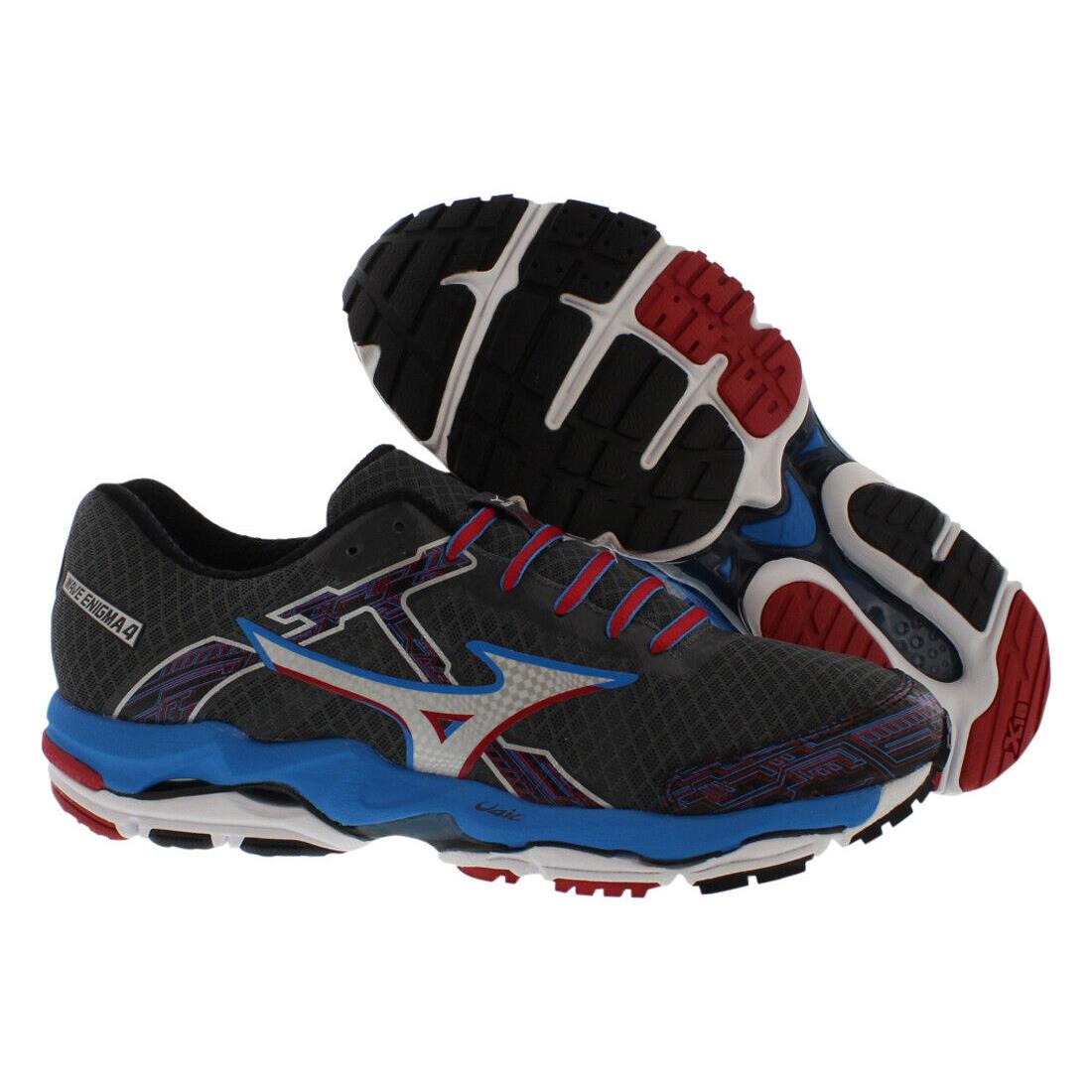 Mizuno Wave Enigma 4 Running Mens Shoes - Grey/Blue-Pink, Main: Grey