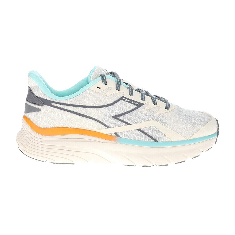 Diadora Equipe Nucleo Running Mens Blue Orange White Sneakers Athletic Shoes - Blue, Orange, White