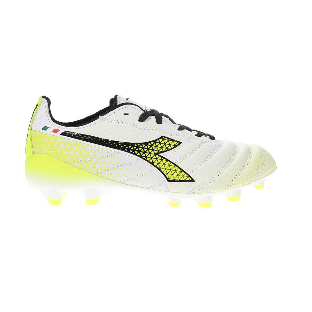 Diadora Brasil Elite Tech Gr Ita Lpx Soccer Cleats Mens White Yellow Sneakers A