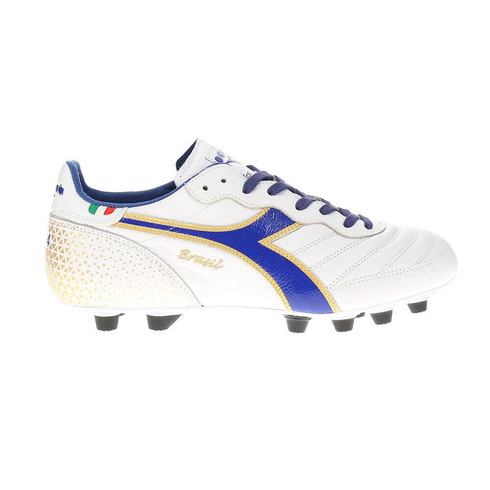 Diadora Brasil Italy Og Gr Lt+ Mdpu Soccer Cleats Mens Blue White Sneakers Athl