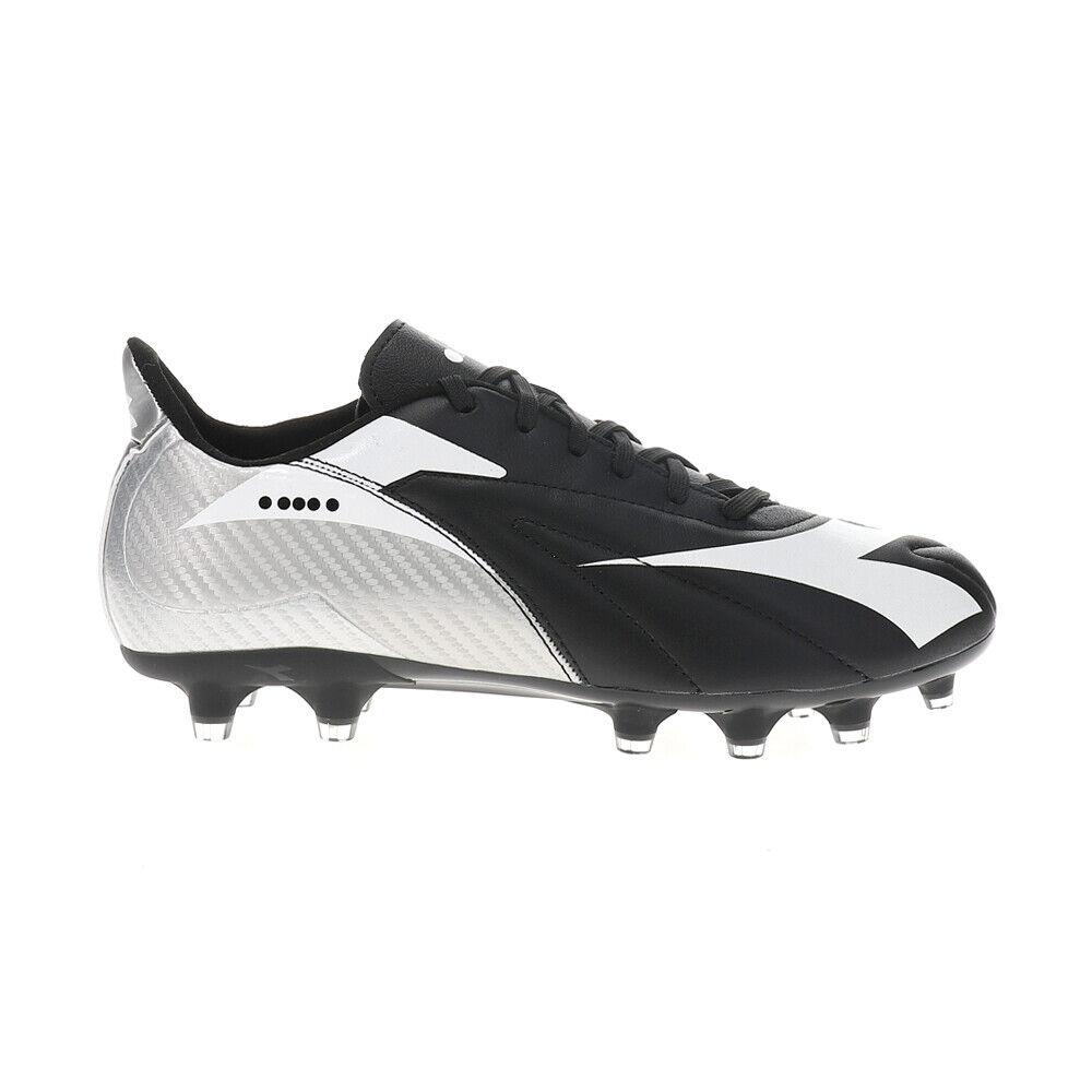 Diadora Maximus Elite Lt Slp12 Soccer Cleats Mens Black Silver White Sneakers