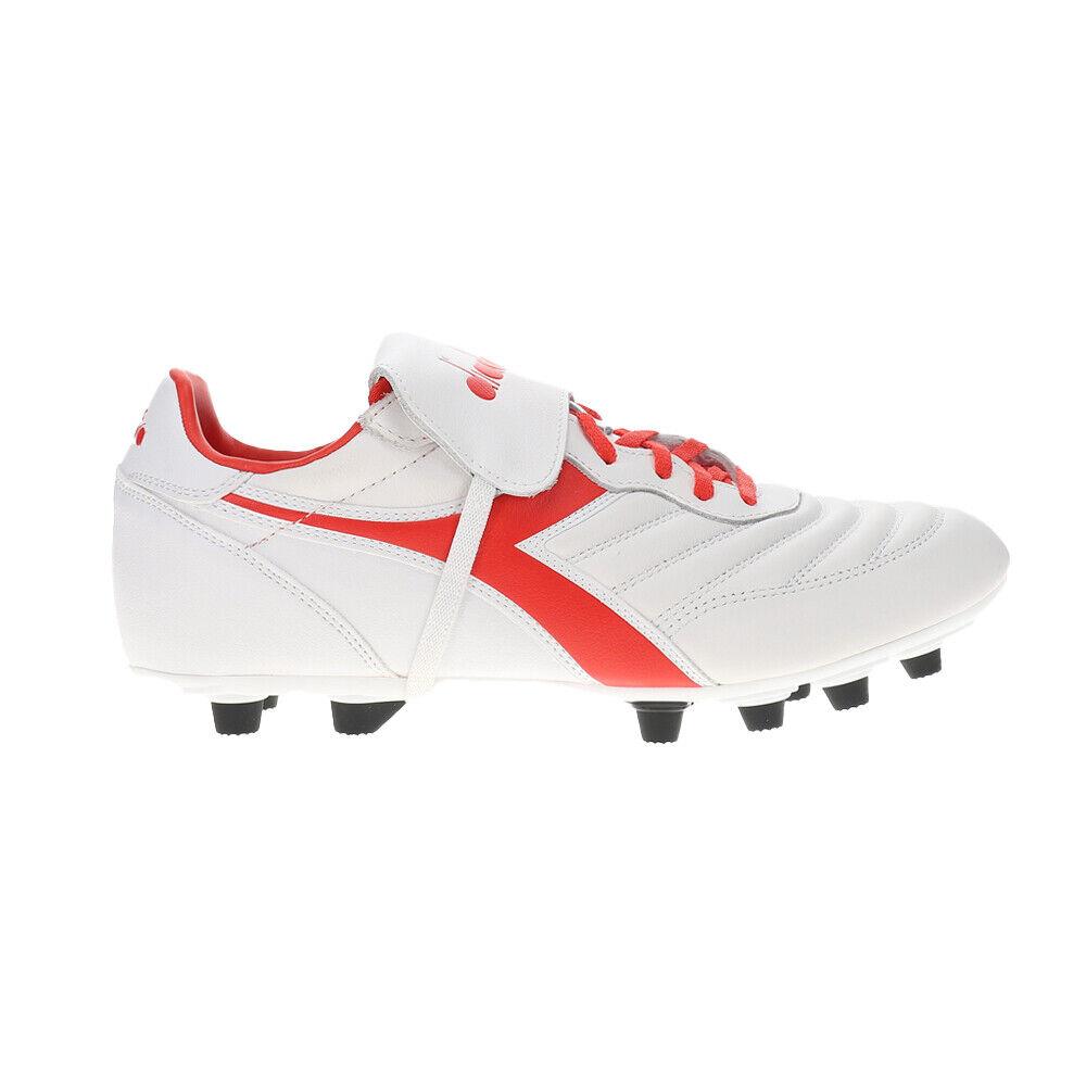 Diadora Brasil Og Lt T Mdpu Soccer Cleats Mens Red White Sneakers Athletic Shoe