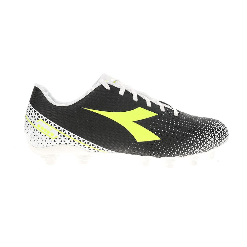 Diadora Pichichi 6 Mg14 Soccer Cleats Mens Black White Yellow Sneakers Casual