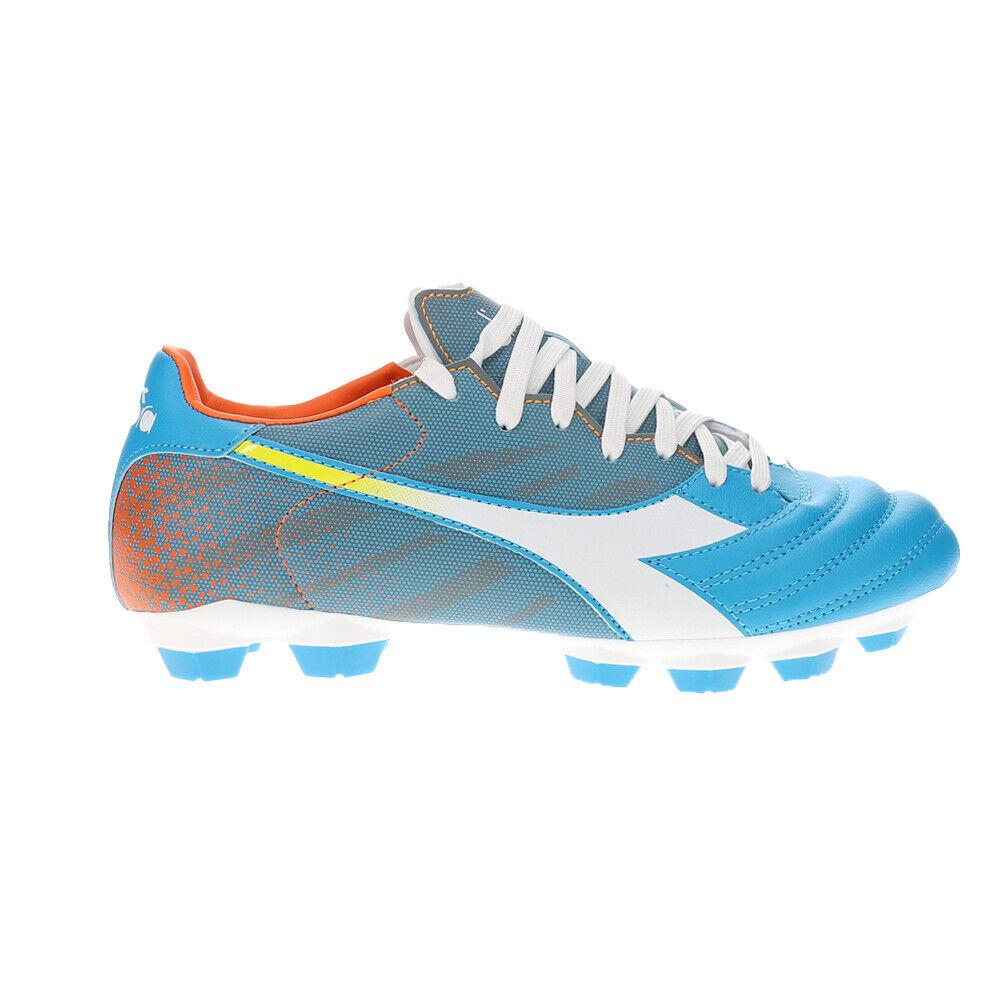 Diadora Brasil Elite Veloce Gr Lpu Soccer Cleats Mens Blue Orange Sneakers Athl