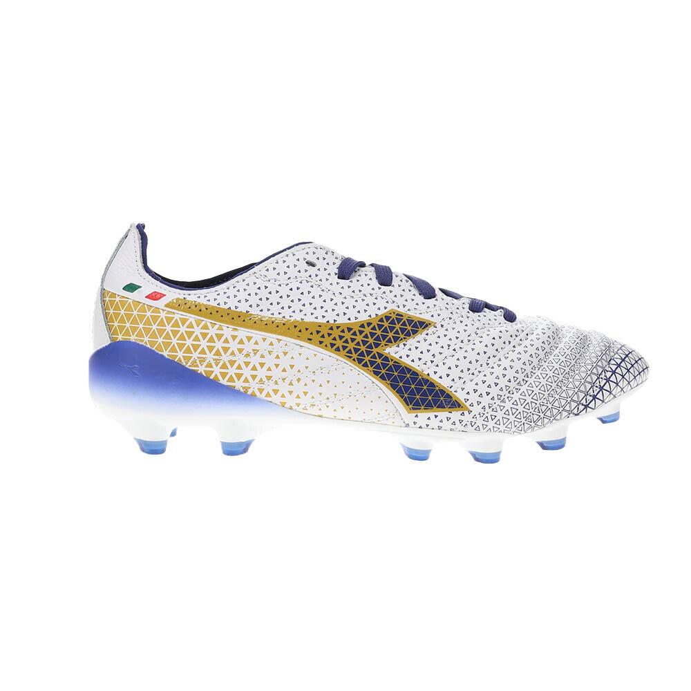 Diadora Brasil Elite Tech Gr Ita Lpx Soccer Cleats Mens Blue Gold White Sneake