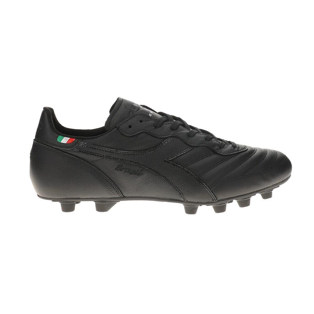 Diadora Brasil Italy Og Lt Plus Mdpu Firm Ground Soccer Cleats Mens Black Sneake