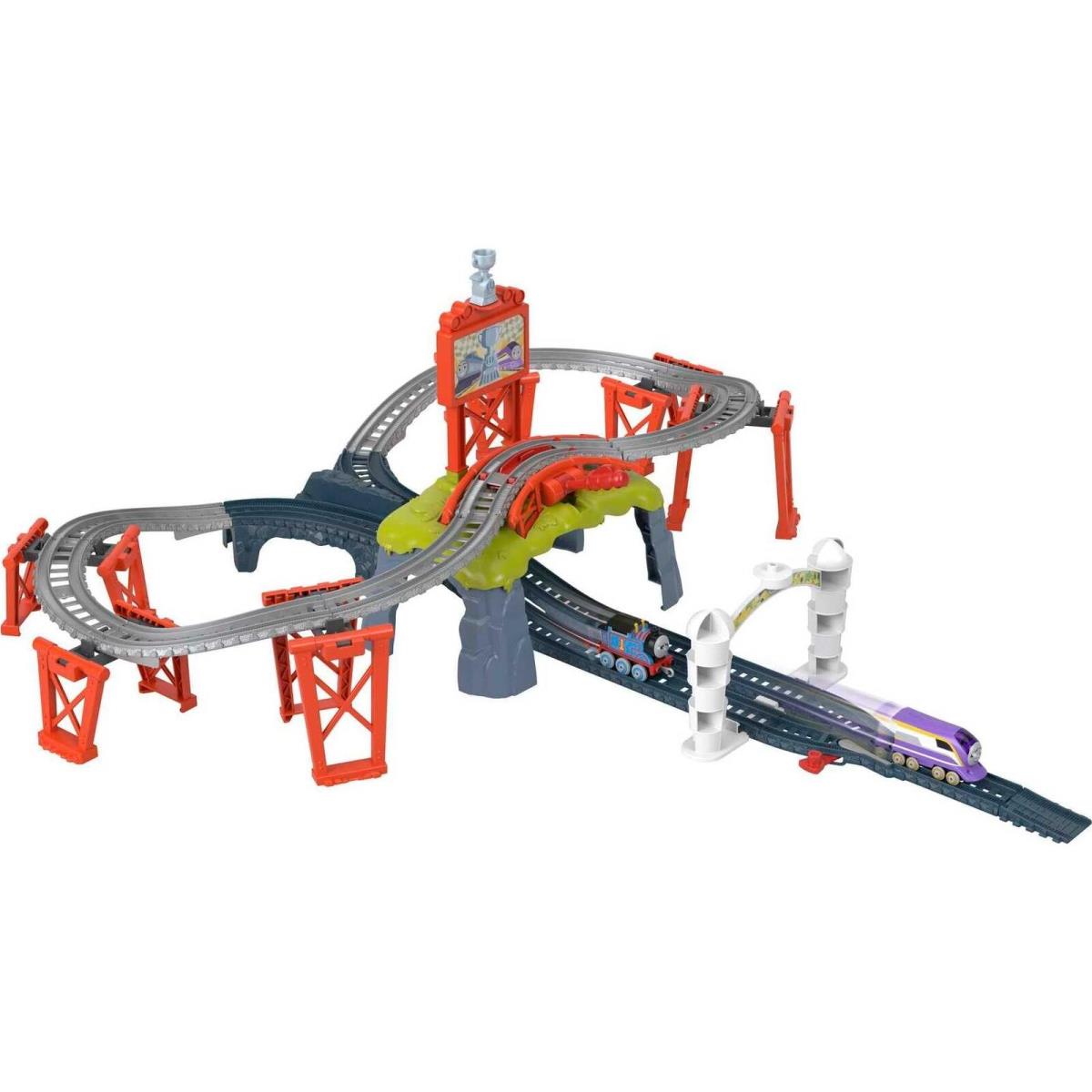 Thomas Friends Diecast Toy Train Set Race For The Sodor Cup Track Playset