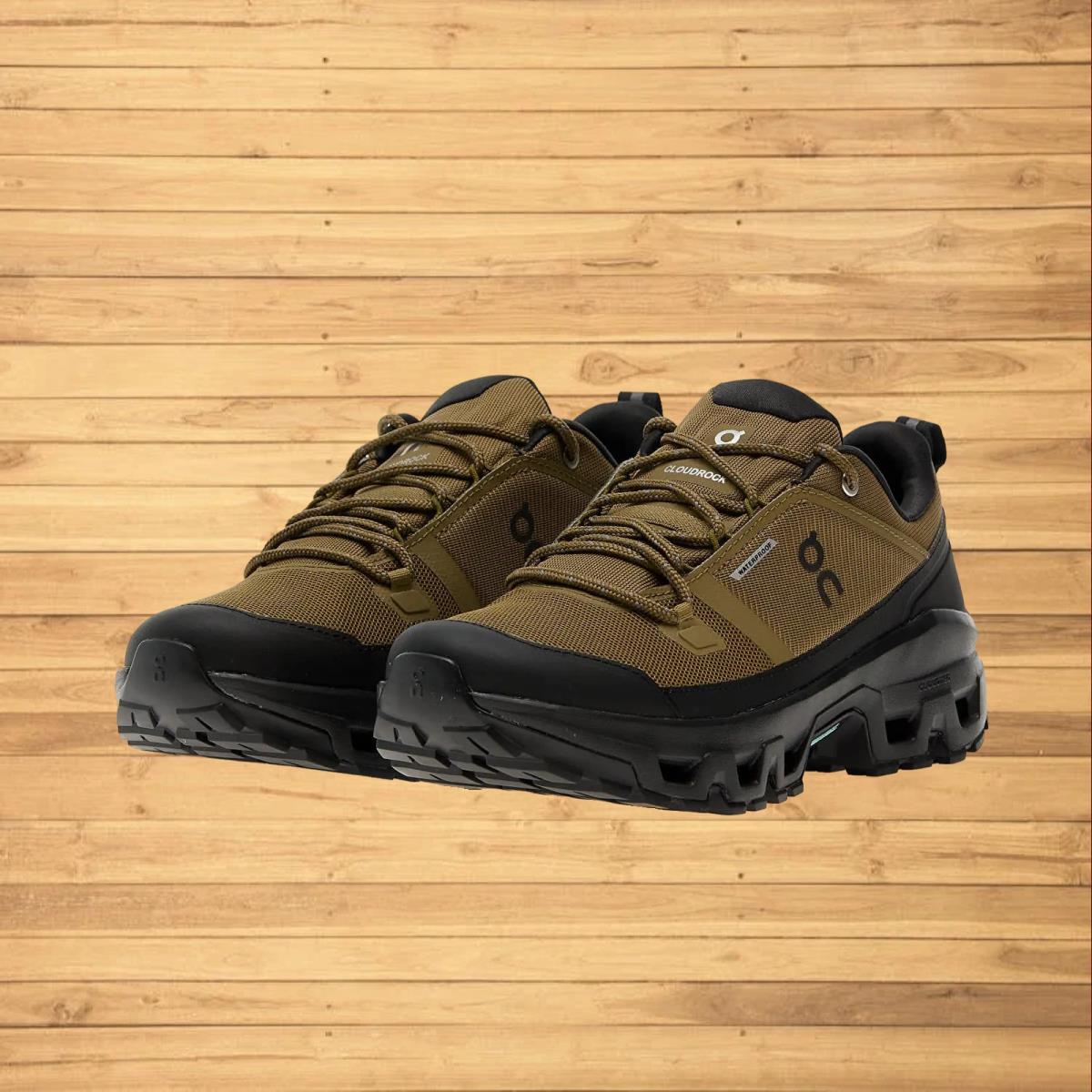 On Running Cloudrock Low Wp Hunter/black 3MF10251473 Men`s Hiking Shoes