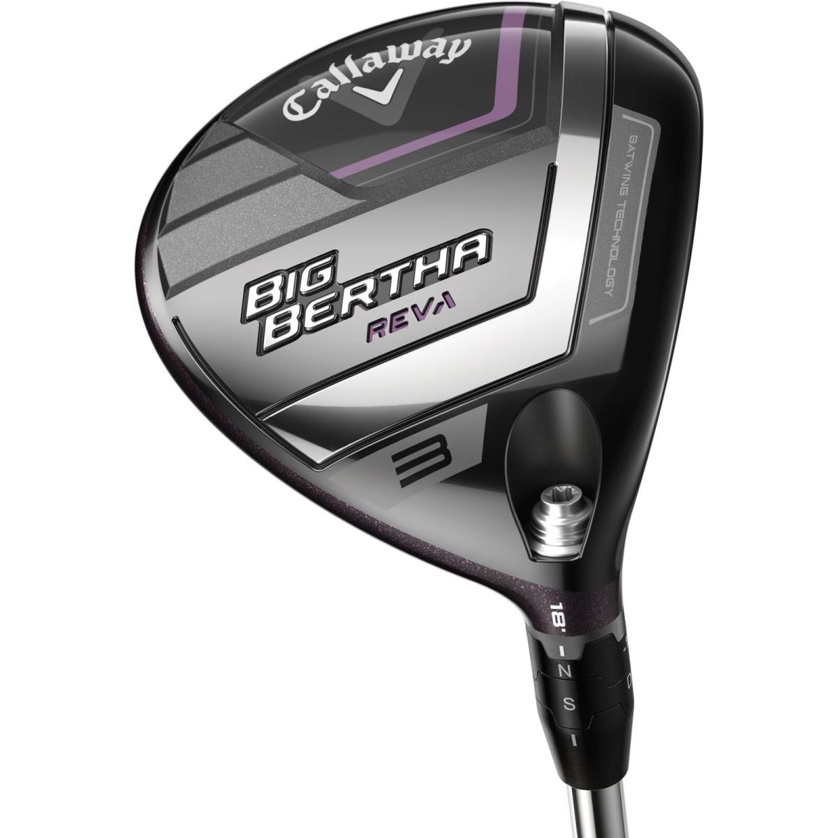 Callaway Women`s Big Bertha Reva 23 Golf Club Fairway 3 Wood Graphite RH L Flex - Black, Lie Angle: Black