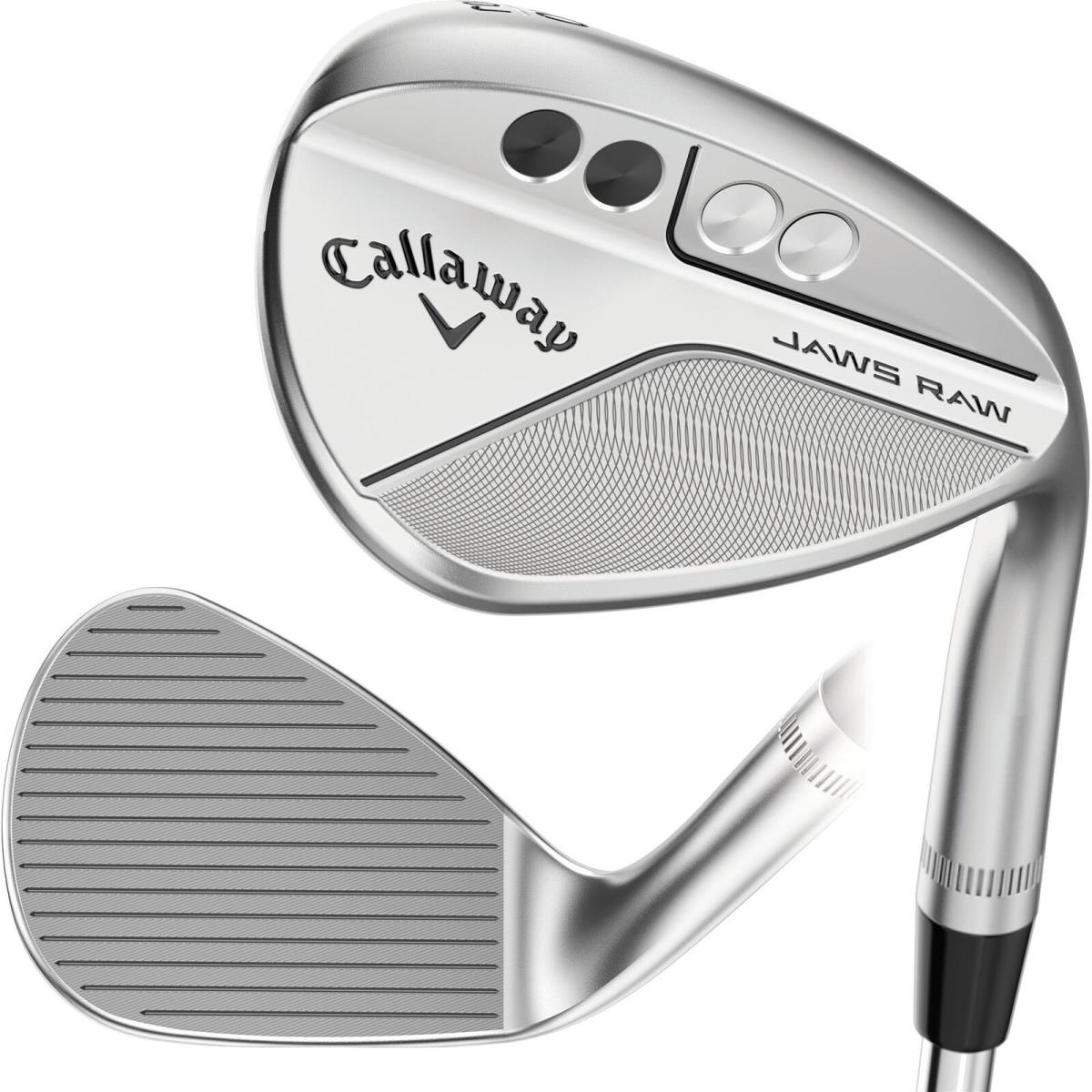 Callaway Jaws Raw Full Toe Wedge 54.0 Bounce 10.0 Grind J Catalyst Graphite LH - Chrome, Lie Angle: Black