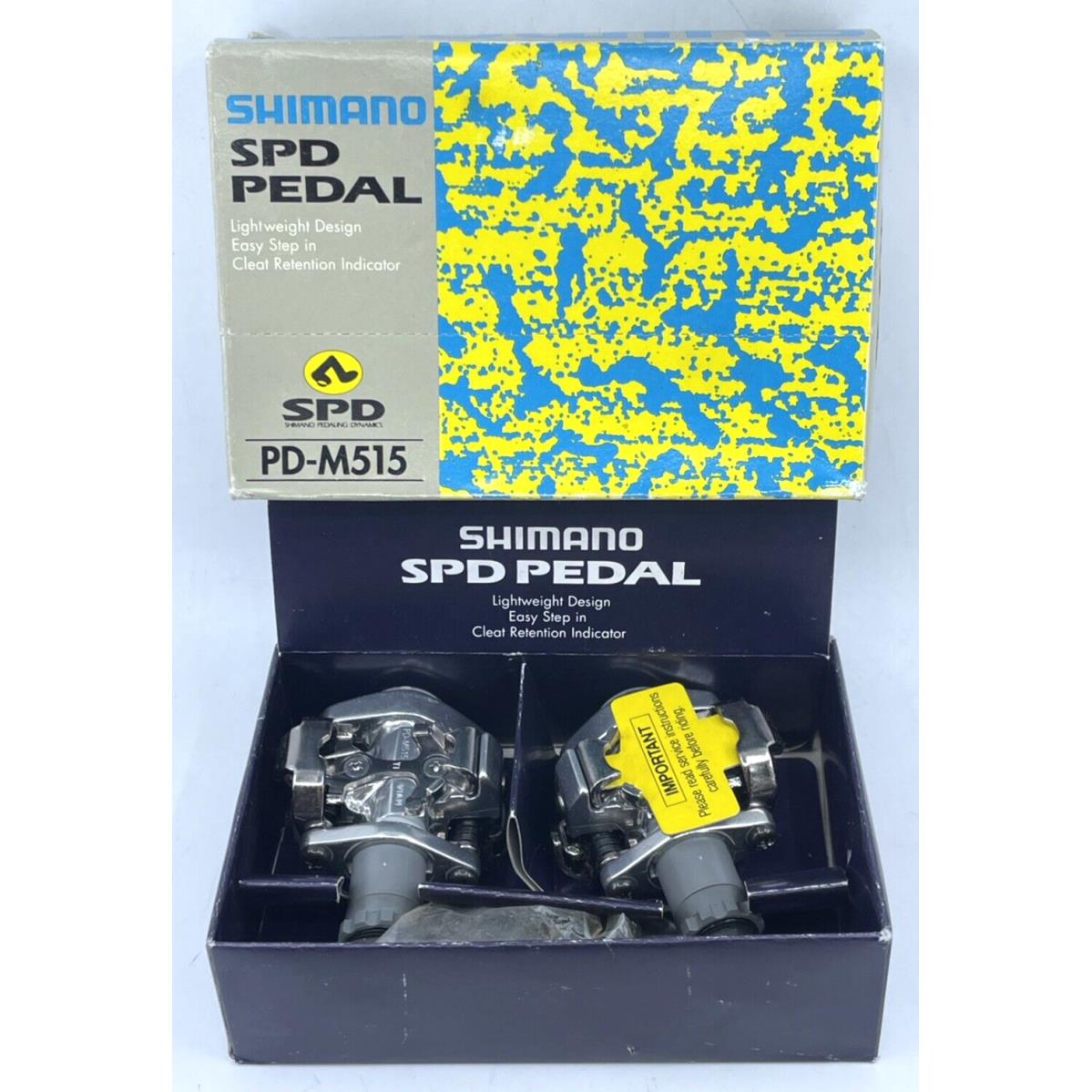 Classic Nos Shimano PD-M515 Clipless Spd Mtb Pedals Cleats Old Stock
