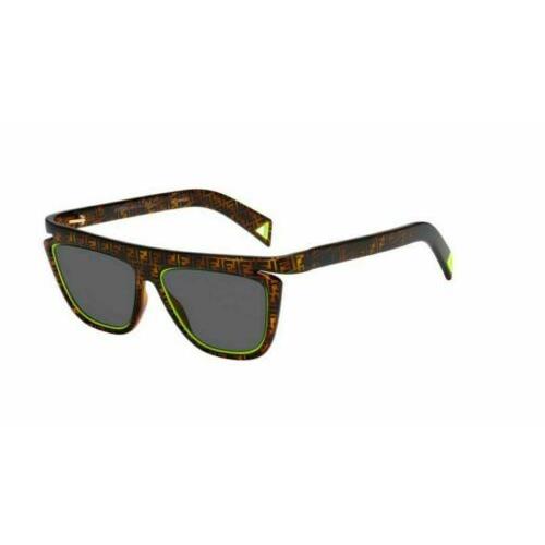 Fendi FF 0384/S 0HJV/IR Brown Havana Yellow Sunglasses