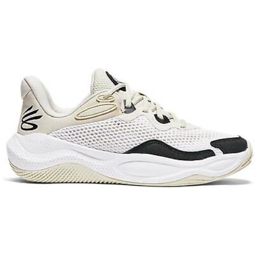 Under Armour Unisex Curry Splash 24 Suede Basketball Shoes White/white/black - 3 - White-White-Black