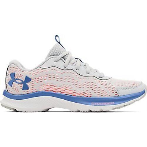 Under Armour Girls` Grade School Charged Bandit 7 Running Shoe Halo Gray/white/r
