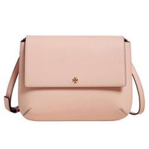 Nwot Tory Burch Pale Apricot Robinson Saffiano Combo Messenger Crossbody Bag