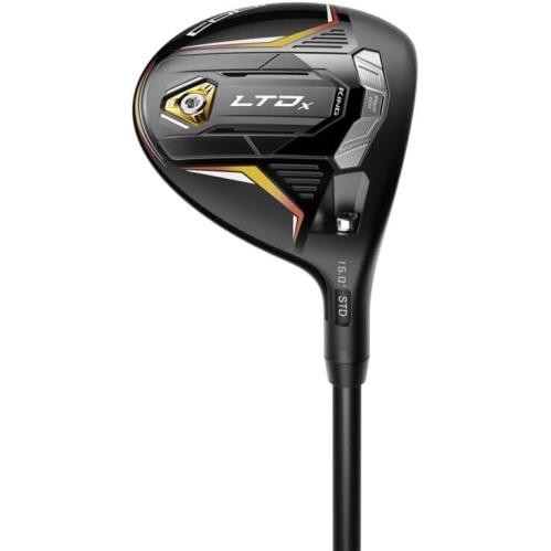 LH Cobra Ltdx Black-gold 15 Degree 3 Fairway Wood Hzrdus Stiff W/headcover - Black, Gold