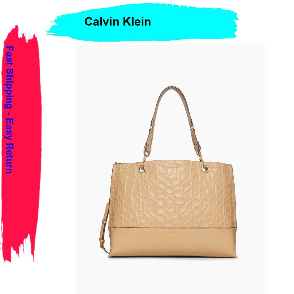 Calvin Klein Sonoma Monogram Logo Tote Bag + Zip Pouch