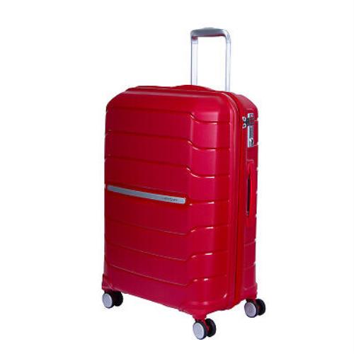 Samsonite Octolite I72000005 Red Medium Polypropylene 8 Wheels Pockets Luggage