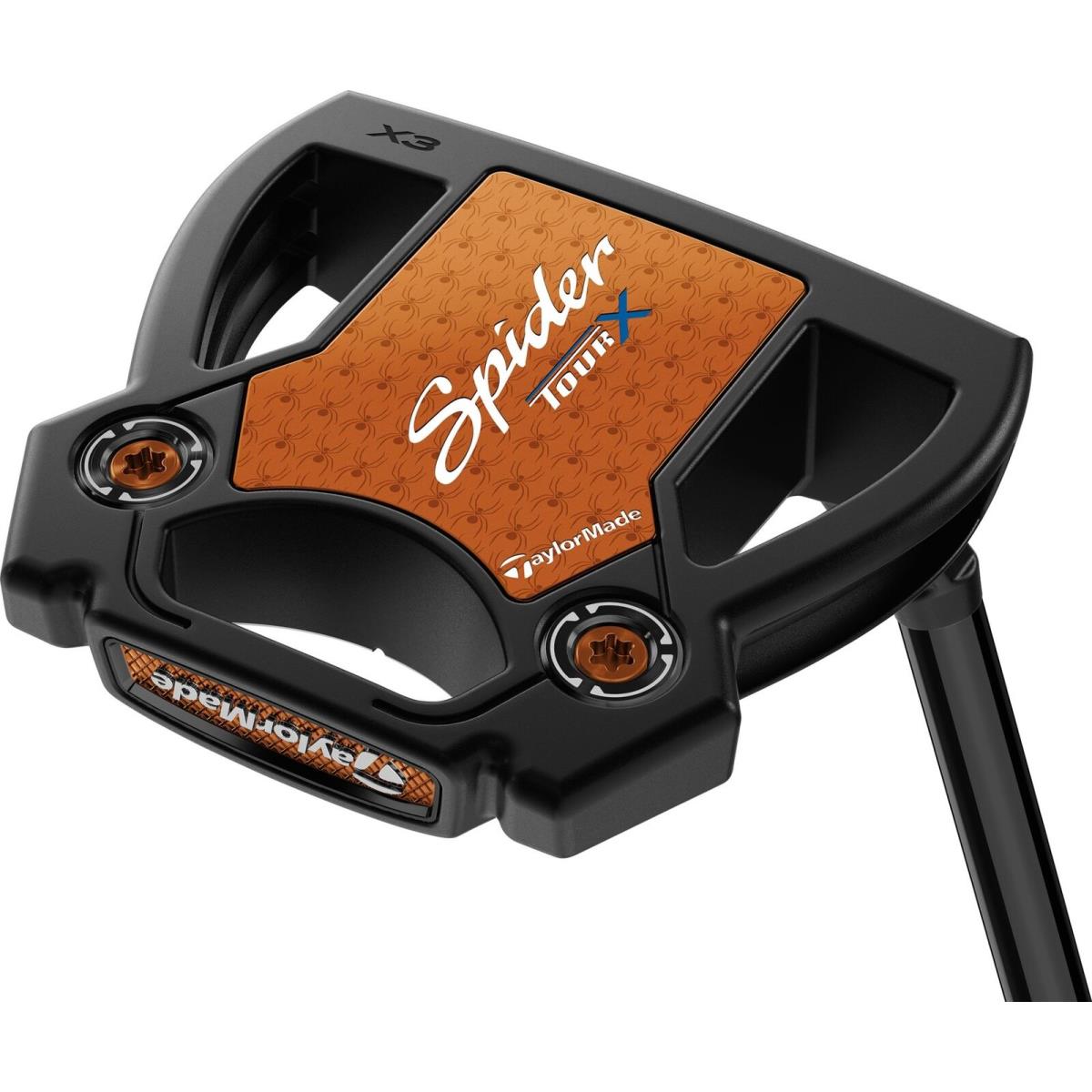 Taylormade Spider Tour X Black 3 Putter Golf Club 35 Right Hand W/head Cover - Black, Lie Angle: Black/Orange