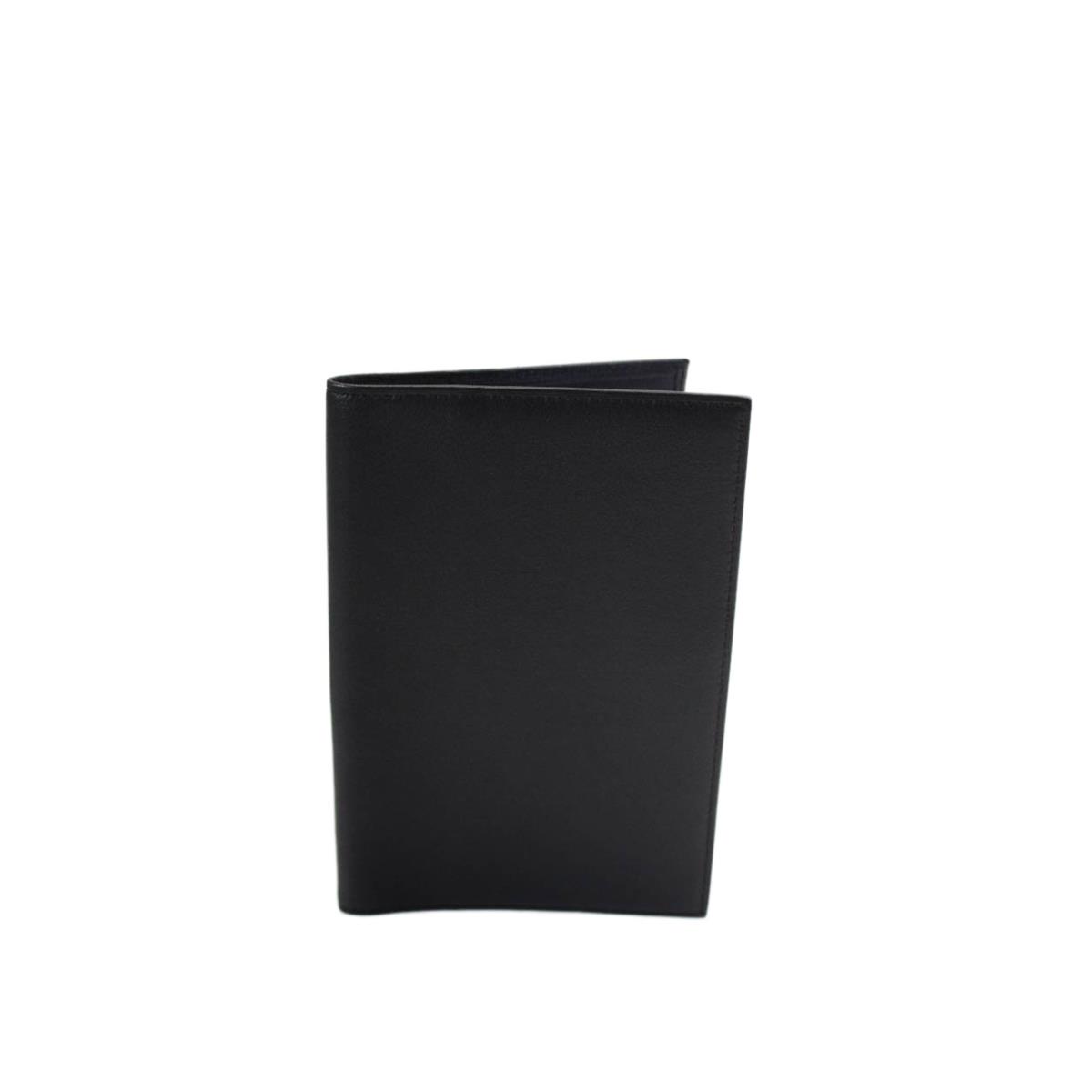 Ralph Lauren Mens Leather Bi-folded Bill Fod Textured Wallet Black
