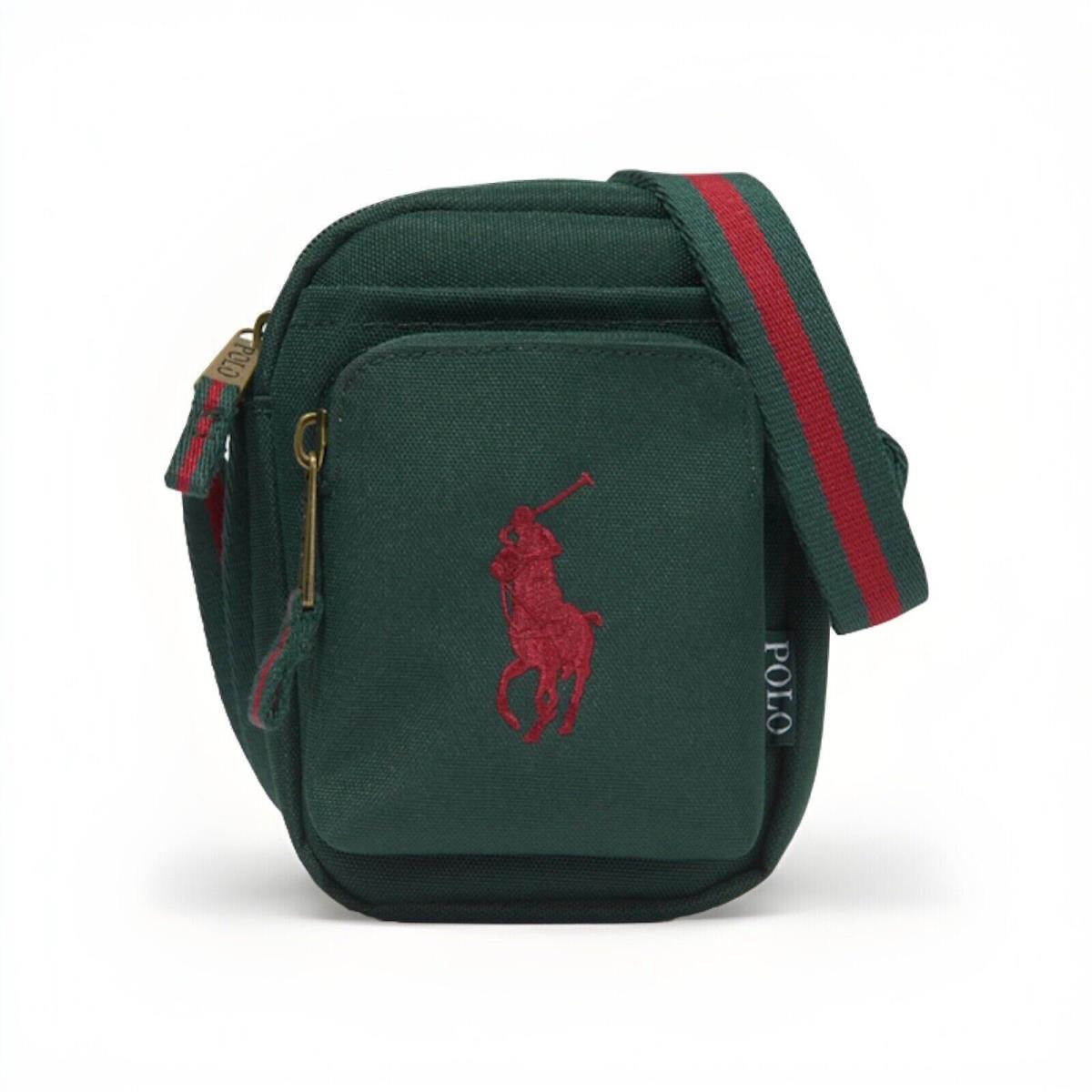 Polo Ralph Lauren Boys Embroidered Big Pony Crossbody Shoulder Bag Green