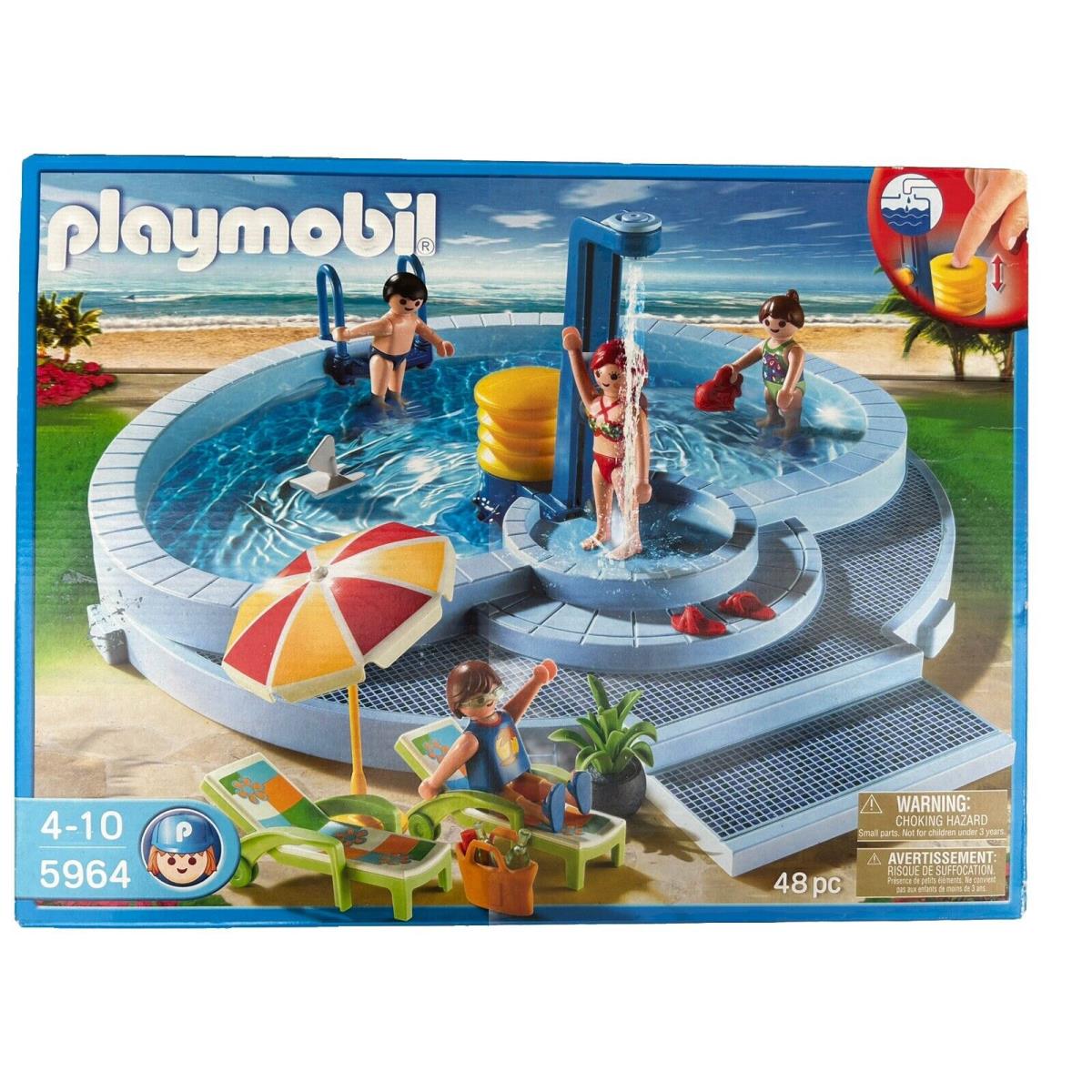 Playmobil 5964 Vacation Swimming Pool Party 48 Pieces Retired