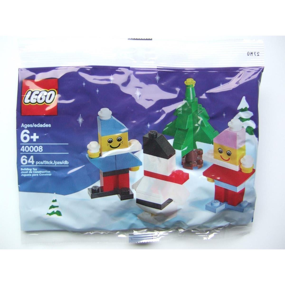 Lego Snowman Building Set Polybag 40008 Holiday Event Minifigure Building Set
