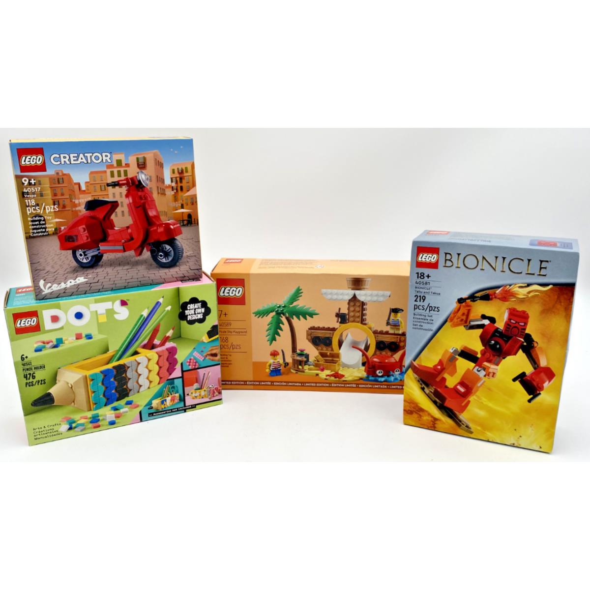 Lego Pirate Ship Playground Pencil Holder Tahu Takua Vespa 40581