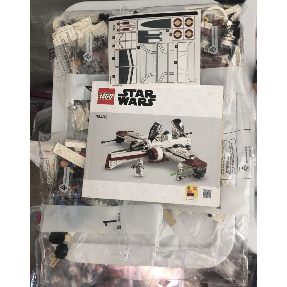 Lego Star Wars - ARC-170 Starfighter 75402 -no Box and Bag Are Not Open with Fig